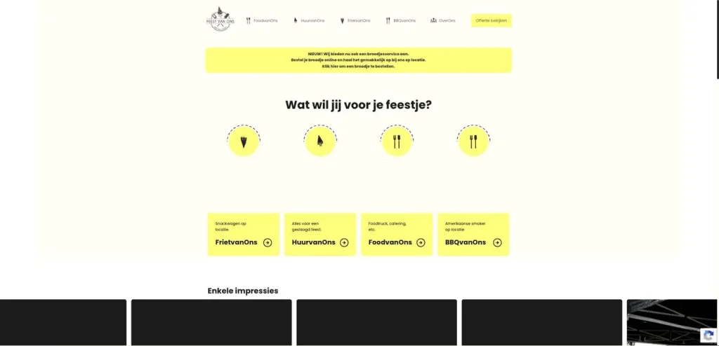 Website van Feest van Ons
