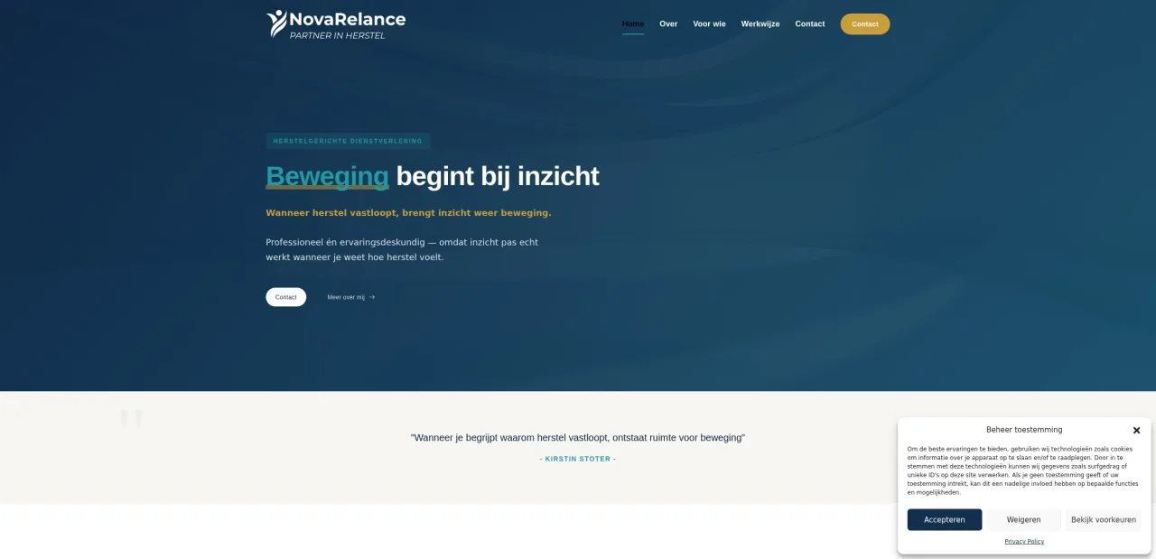 Website van NovaRelance