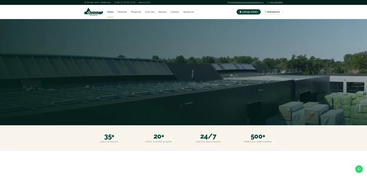 Website van Oosterbosch Dakbedekking