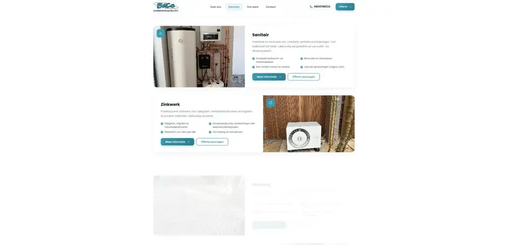 Scherm uit het project Beco Installatietechniek