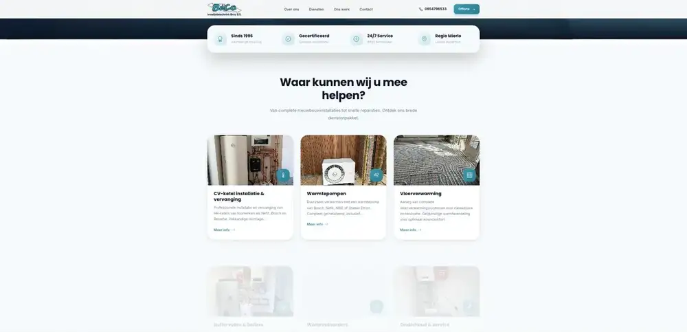 Scherm uit het project Beco Installatietechniek