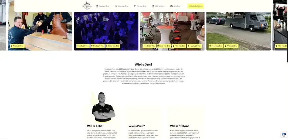 Scherm uit het project Feest van Ons