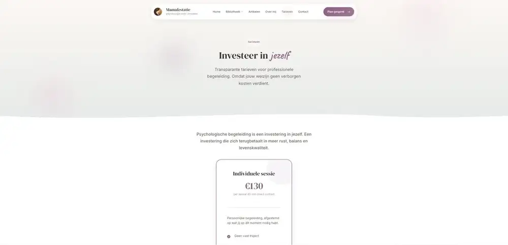 Scherm uit het project Mamafestatie