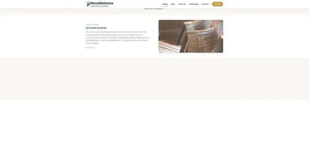 Scherm uit het project NovaRelance