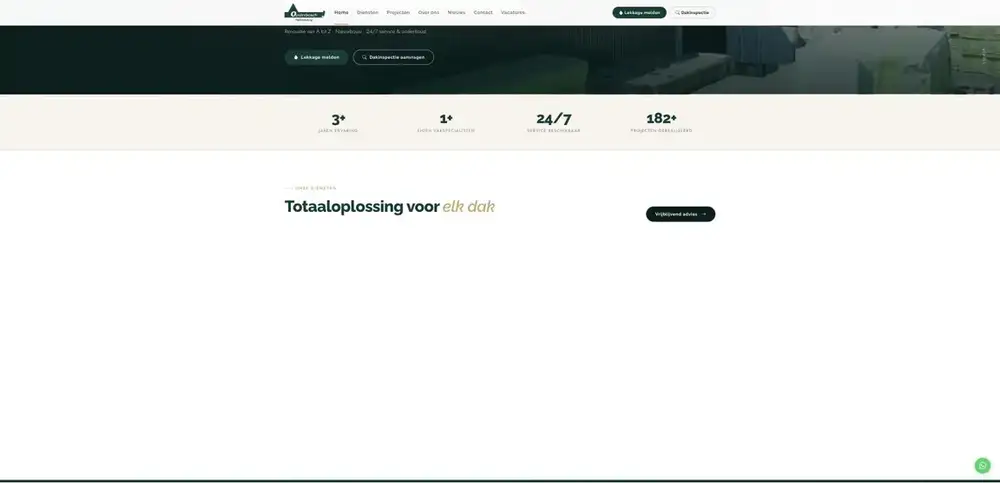 Scherm uit het project Oosterbosch Dakbedekking